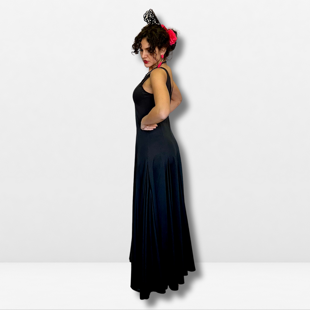 Vestido flamenco mujer - Con tirantes y color liso