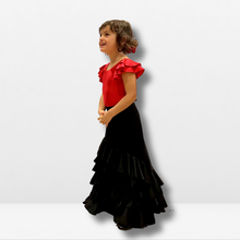 Cargar imagen en el visor de la galería, Falda Flamenca Niña - Seis volantes lisos.
