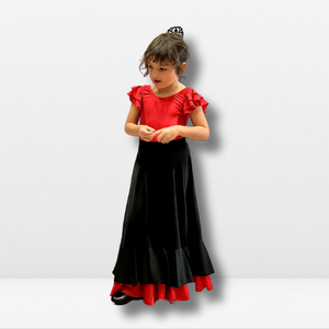 Falda Flamenca Niña - Doble Volante Color Liso